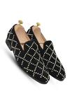 Buy_Vantier_Black Rocky Studded Slip-on Loafers _at_Aza_Fashions