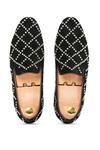 Shop_Vantier_Black Rocky Studded Slip-on Loafers _at_Aza_Fashions