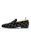 Shop_Vantier_Black Rocky Studded Slip-on Loafers _Online_at_Aza_Fashions