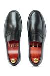 Shop_Vantier_Black Leather Penny Slip-ons _at_Aza_Fashions