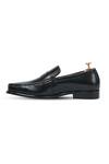 Vantier_Black Leather Penny Slip-ons _Online_at_Aza_Fashions