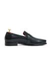 Buy_Vantier_Black Leather Penny Slip-ons _Online_at_Aza_Fashions