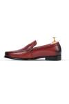 Vantier_Brown Leather Penny Slip-on Loafers _Online_at_Aza_Fashions