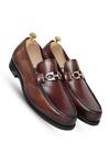 Buy_Vantier_Brown Ferra Horsebit Slip-on Loafers _at_Aza_Fashions