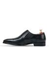 Shop_Vantier_Black Buckles Azura Lace-up Brogue Shoes _Online_at_Aza_Fashions