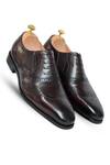 Buy_Vantier_Brown Buckles Azura Lace-up Leather Brogue Shoes _at_Aza_Fashions