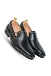 Buy_Vantier_Black Lozano Studded Slip-on Loafers _at_Aza_Fashions
