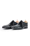 Shop_Vantier_Black Studs Studded Patent Leather Slip-on Loafers _Online_at_Aza_Fashions