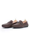 Shop_Vantier_Brown Ross Weaved Leather Loafers _Online_at_Aza_Fashions