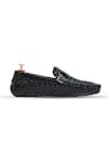 Buy_Vantier_Black Weave Textured Leather Loafers _Online_at_Aza_Fashions