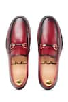 Shop_Vantier_Wine Horsebit Glen Slip-on Leather Loafers _at_Aza_Fashions