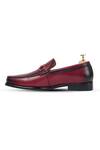 Shop_Vantier_Wine Horsebit Glen Slip-on Leather Loafers _Online_at_Aza_Fashions