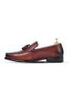 Shop_Vantier_Brown Tassel Stalwart Slip-on Leather Loafers _Online_at_Aza_Fashions