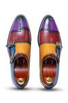Shop_Vantier_Multi Color Brogue Petro Al Casa Monk Strap Shoes _at_Aza_Fashions