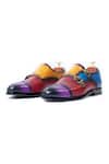 Shop_Vantier_Multi Color Brogue Petro Al Casa Monk Strap Shoes _Online_at_Aza_Fashions