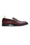Buy_Vantier_Brown Crocodile Textured Azure Croc Monk Leather Shoes _Online_at_Aza_Fashions