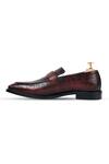 Shop_Vantier_Brown Crocodile Textured Azure Croc Monk Leather Shoes _Online_at_Aza_Fashions