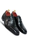 Buy_Vantier_Black Aristo Croc Lace-up Leather Shoes _at_Aza_Fashions