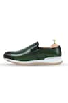 Shop_Vantier_Green Engraved Cory Anderson Sneakers _Online_at_Aza_Fashions