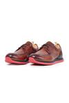 Buy_Vantier_Brown Alexandro Engraved Sneakers _Online_at_Aza_Fashions