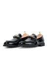 Buy_Vantier_Black Chain Chris Chapman Patent Slip-on Loafers _Online_at_Aza_Fashions