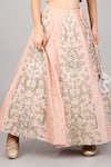 PS Kids by Payal Singhal_Pink Lehenga And Blouse Dupion Silk Hand Embroidered Abstract Set _Online_at_Aza_Fashions