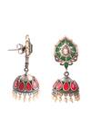 Buy_Noor_Multi Color Kundan Jadau Work Embellished Jhumkas _Online_at_Aza_Fashions