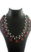 Buy_Noor_Pink Kundan Embellished Lotus Choker Necklace_Online_at_Aza_Fashions