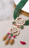 Shop_joules by radhika_Multi Color Beads Deluxe Necklace _at_Aza_Fashions