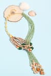 Shop_joules by radhika_Multi Color Bead Enchanted Embellished Scarf Necklace _at_Aza_Fashions