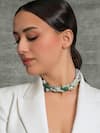 Buy_joules by radhika_Multi Color Bead Posh Work Choker _at_Aza_Fashions