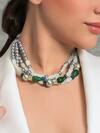 joules by radhika_Multi Color Bead Posh Work Choker _Online_at_Aza_Fashions