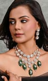 Buy_joules by radhika_Gold Plated Bead Majestic Stone Embellished Layered Necklace Set _at_Aza_Fashions