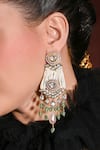Buy_joules by radhika_White Kundan Charming Embellished Chandelier Earrings_Online_at_Aza_Fashions