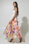 Buy_Sobariko_White Linen Printed Floral Sweetheart Isla Strappy Dress _Online_at_Aza_Fashions