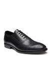 Shop_Dang Shoes_Black Brogue Pattern Lace-up Shoes _at_Aza_Fashions