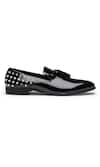 Dang Shoes_Black Stud Harold Embellished Loafers  _Online_at_Aza_Fashions