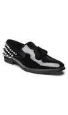 Shop_Dang Shoes_Black Stud Harold Embellished Loafers  _at_Aza_Fashions