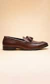 Dang Shoes_Brown Harold Tassel Embellished Loafers  _Online_at_Aza_Fashions