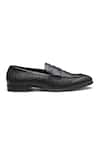 Dang Shoes_Black Penny Matty Woven Loafers  _Online_at_Aza_Fashions