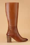 Dang Shoes_Brown Long Leather Boots _Online_at_Aza_Fashions