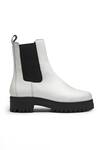 Dang Shoes White Stitchline Thread Alexis Chelsea Boots Online at Aza Fashions Dang Shoes_White Stitchline Thread Alexis Chelsea Boots_Online_at_Aza_Fashions