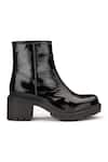 Dang Shoes_Black Theresa Patent Leather Boots _Online_at_Aza_Fashions