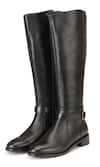 Buy_Dang Shoes_Black Long Boots With Silver Buckle _at_Aza_Fashions