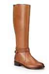 Shop_Dang Shoes_Brown Tan Long Ankle Strap Boots _at_Aza_Fashions