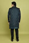 Shop Arihant Rai Sinha Green Georgette, Denim Feathers Pattern Sherwani Churidar Set at Aza Fashions Shop_Arihant Rai Sinha_Green Georgette, Denim Feathers Pattern Sherwani Churidar Set_at_Aza_Fashions