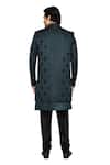 Shop Arihant Rai Sinha Green Georgette, Denim Feathers Pattern Sherwani Churidar Set Shop_Arihant Rai Sinha_Green Georgette, Denim Feathers Pattern Sherwani Churidar Set