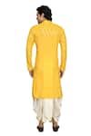 Buy_Aryavir Malhotra_Yellow Dhoti Pant Dupion Art Silk Embellished Chevron Embroidered Kurta With _Online_at_Aza_Fashions