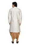 Arihant Rai Sinha White Silk Sequins, Embroidery Thread Kurta With Dhoti Pant Online at Aza Fashions Arihant Rai Sinha_White Silk Sequins, Embroidery Thread Kurta With Dhoti Pant _Online_at_Aza_Fashions