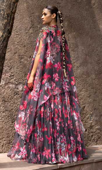 Mint Iris Lehenga set main image 0